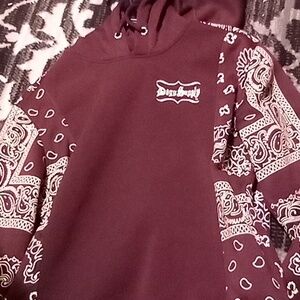 Snoop Dogg - Paisley Print hoodie men size small.